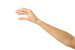 © Iurii - Hand picking, holding, grabbing or reaching. Woman hand gesturing isolated on white