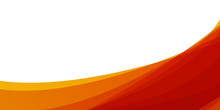 Simple Minimal Orange Red Yellow Wavy Curve Presentation Background. Vector Illustration Design For Business Presentation, Banner, Cover, Web, Flyer, Card, Poster, Game, Texture, Slide, Magazine
