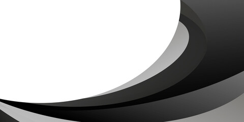 Simple black white wave abstract presentation background