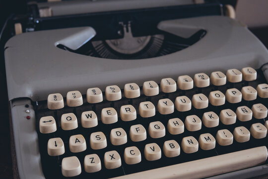 Vintage grey typing machine