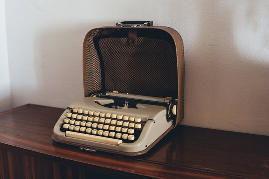 Vintage grey typing machine