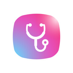 Canvas Print - Stethoscope - Mobile App Icon