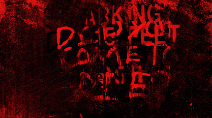 Wall Mural - Abstract grunge futuristic cyber technology monochrome background. Drawing on old grungy surface	