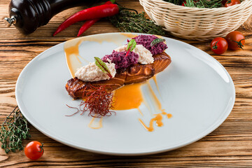 Wall Mural - Grilled Salmon with herb