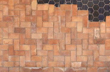 Sticker - abstract pattern decorative tiled brick wall