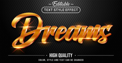 Poster - Editable text style effect - Dreams theme style.