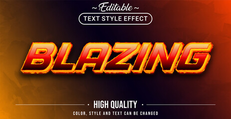 Poster - Editable text style effect - Blazing theme style.