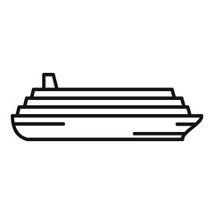 Poster - Floating cruise icon. Outline floating cruise vector icon for web design isolated on white background