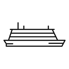 Poster - Water cruise icon. Outline water cruise vector icon for web design isolated on white background