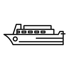 Poster - Old cruise icon. Outline old cruise vector icon for web design isolated on white background