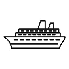 Poster - Voyage cruise icon. Outline voyage cruise vector icon for web design isolated on white background