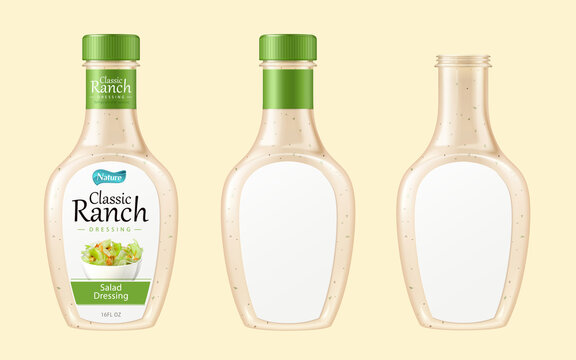 Salad dressing bottle set