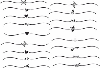 Poster - Graphic decorative elements and text dividers set
