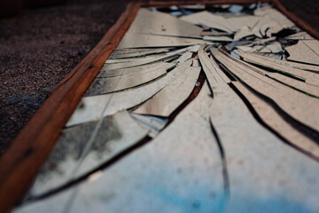 Wall Mural - Broken mirror on the ground