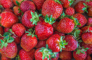 Delicious strawberries background