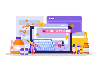 Wall Mural - Vaccination Flat Composition