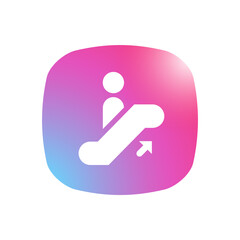 Poster - Escalator - Going Up - Mobile App Icon