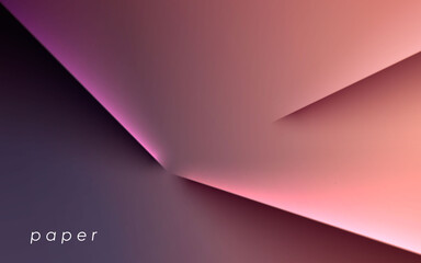Poster - diagonal papercut background smooth gradient color