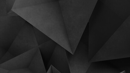 Wall Mural - abstract gray geometric shapes of triangles. concrete background. 3d rendering