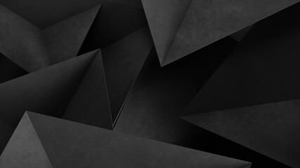 Wall Mural - abstract gray geometric shapes of triangles. concrete background. 3d rendering