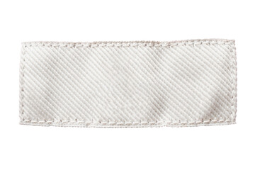 white blank clothing tag label isolated on white background