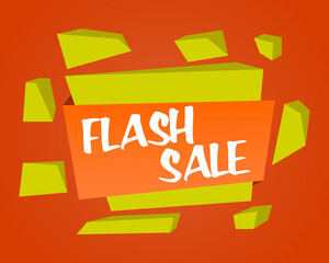 Poster - Flash sale. Rectangular forms. Vector.