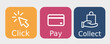 Click Pay Collect 3 colours