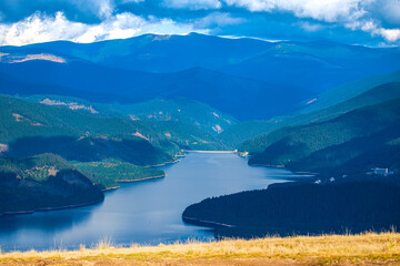 Sticker - Landscape in Sureanu Mountains, Obarsioa Lotrfului lake ,Romania