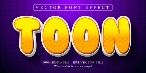 toon text, cartoon style editable text effect