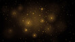 Luxury gold particles on black background	

