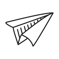 Sticker - paper plane icon, line style