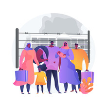 Community Migration Abstract Concept Vector Illustration. Migrant Communities, Travelling By Car Plane Train, Diaspora, Moving To Abroad, Refugee Group, Crowd Of People Abstract Metaphor.