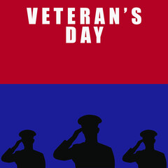 Veteran's day. Honoring army, military, soldiers, all w ho served background EPS Vector