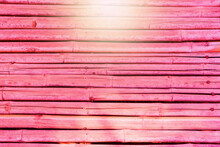 Pink Bamboo Background And Bright Light