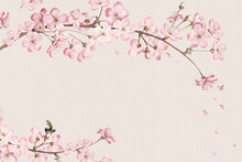 Blank Pink Floral Card Design