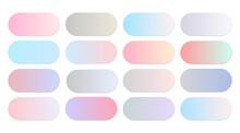 Soft Pastel Color Gradients Combination Big Set