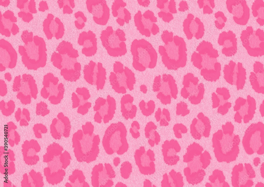ヒョウ柄 レオパード 背景 模様 テキスタイル イラスト ピンク Stock