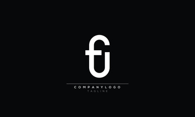 FU Abstract initial monogram letter alphabet logo design