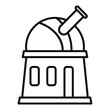 Astronomy planetarium icon. Outline astronomy planetarium vector icon for web design isolated on white background