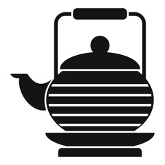 Sticker - Tea ceremony teapot icon. Simple illustration of tea ceremony teapot vector icon for web design isolated on white background