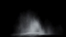 High-quality Water Splash Explosion Element, Black Background With Alpha, 3D Render, Slow Motion, Large Splash