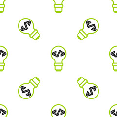 Line Web design and front end development icon isolated seamless pattern on white background. Vector.