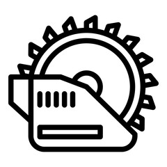 Poster - Electric circular saw icon. Outline electric circular saw vector icon for web design isolated on white background