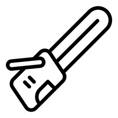 Poster - Electric chainsaw icon. Outline electric chainsaw vector icon for web design isolated on white background
