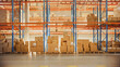 © Gorodenkoff - Large Retail Warehouse full of Shelves with Goods in Cardboard Boxes and Packages without People. Logistics, Sorting and Distribution Facility for Product Delivery.