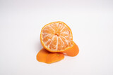 Fototapeta Kuchnia - Mandarin studio image. Tangerine with peel.