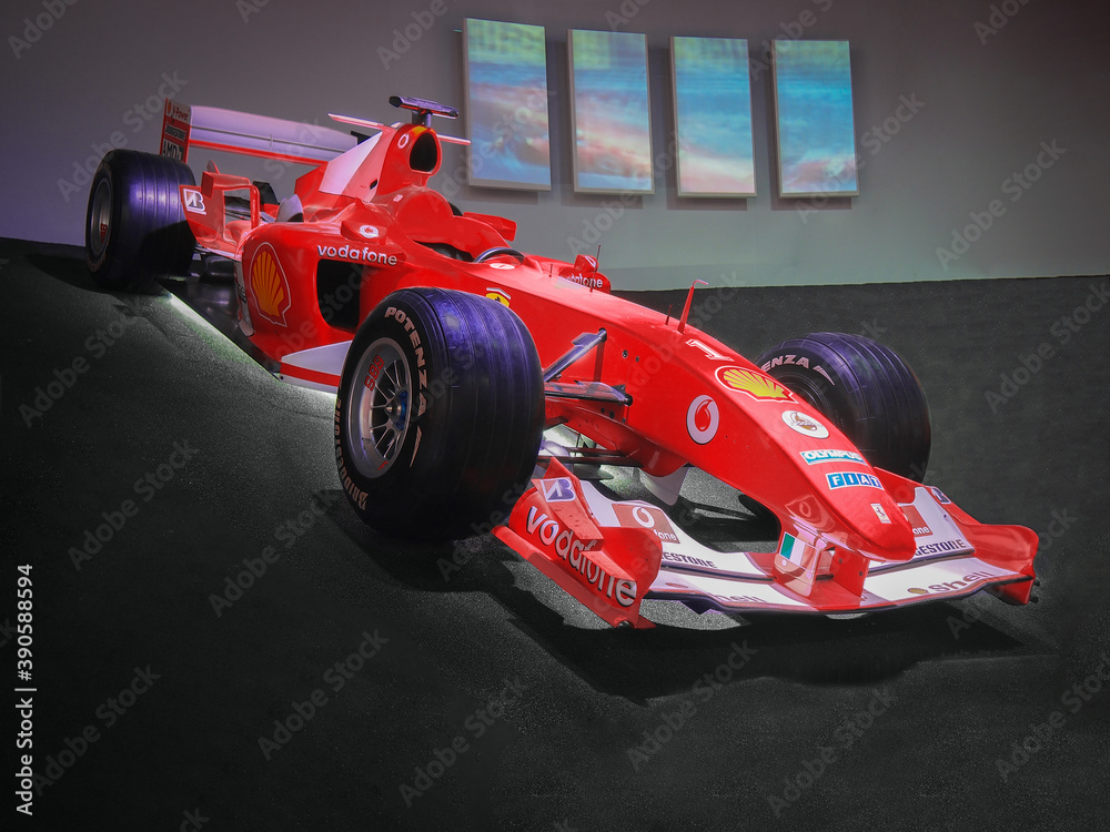 Foto MARANELLO, ITALY-JULY 21, 2017: 2004 Ferrari F2004 in the