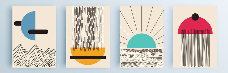 modern abstract covers set, minimal covers design. colorful geometric background, vector illustratio