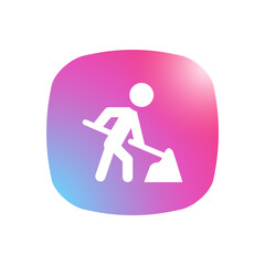 Canvas Print - Construction - Mobile App Icon