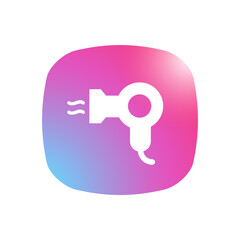 Sticker - Hairdryer - Mobile App Icon